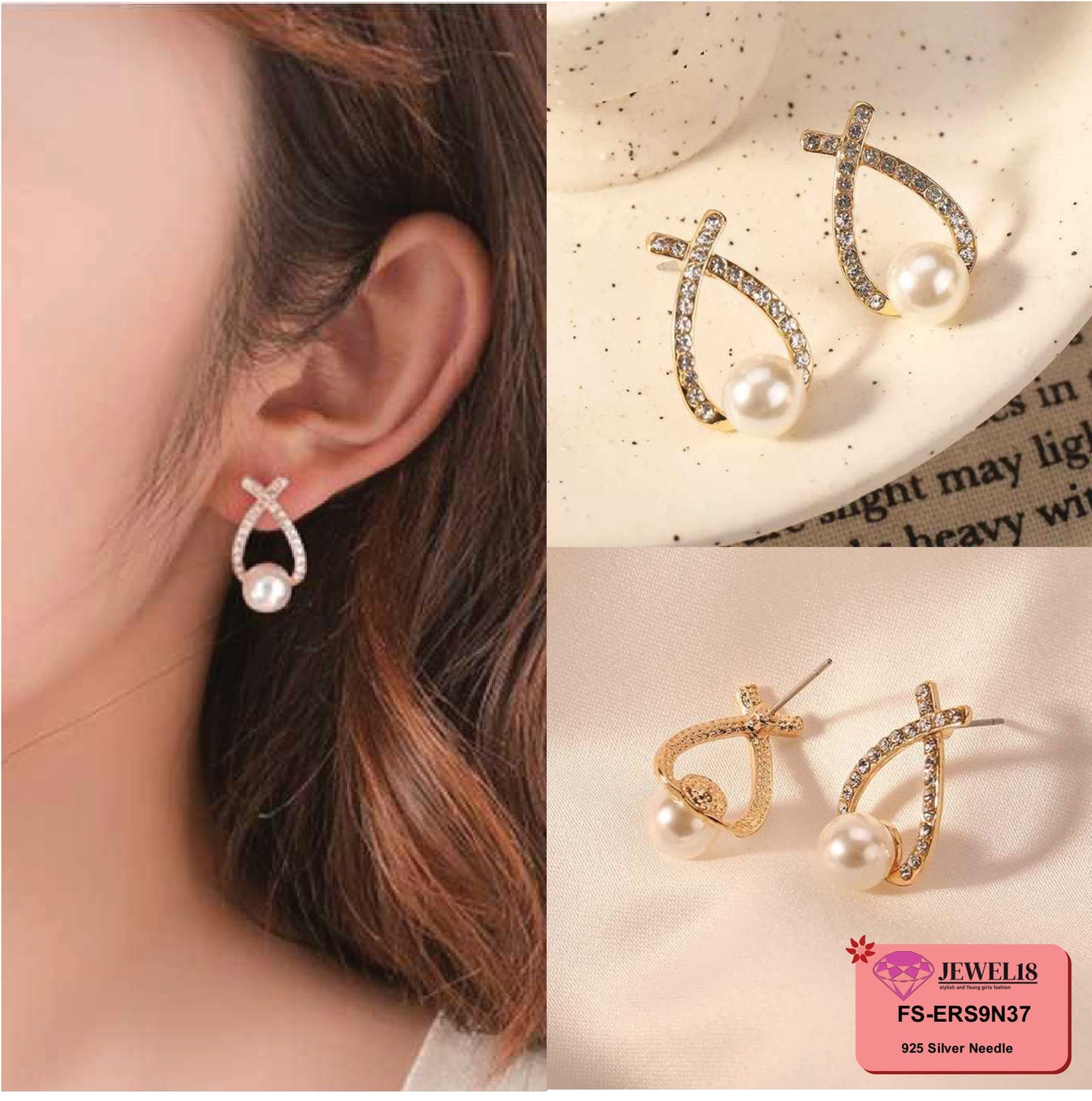 JEWEL18 EARRINGS JEWEL18 EAR FASHION GLOBAL DESIGN GENUINE #9N37