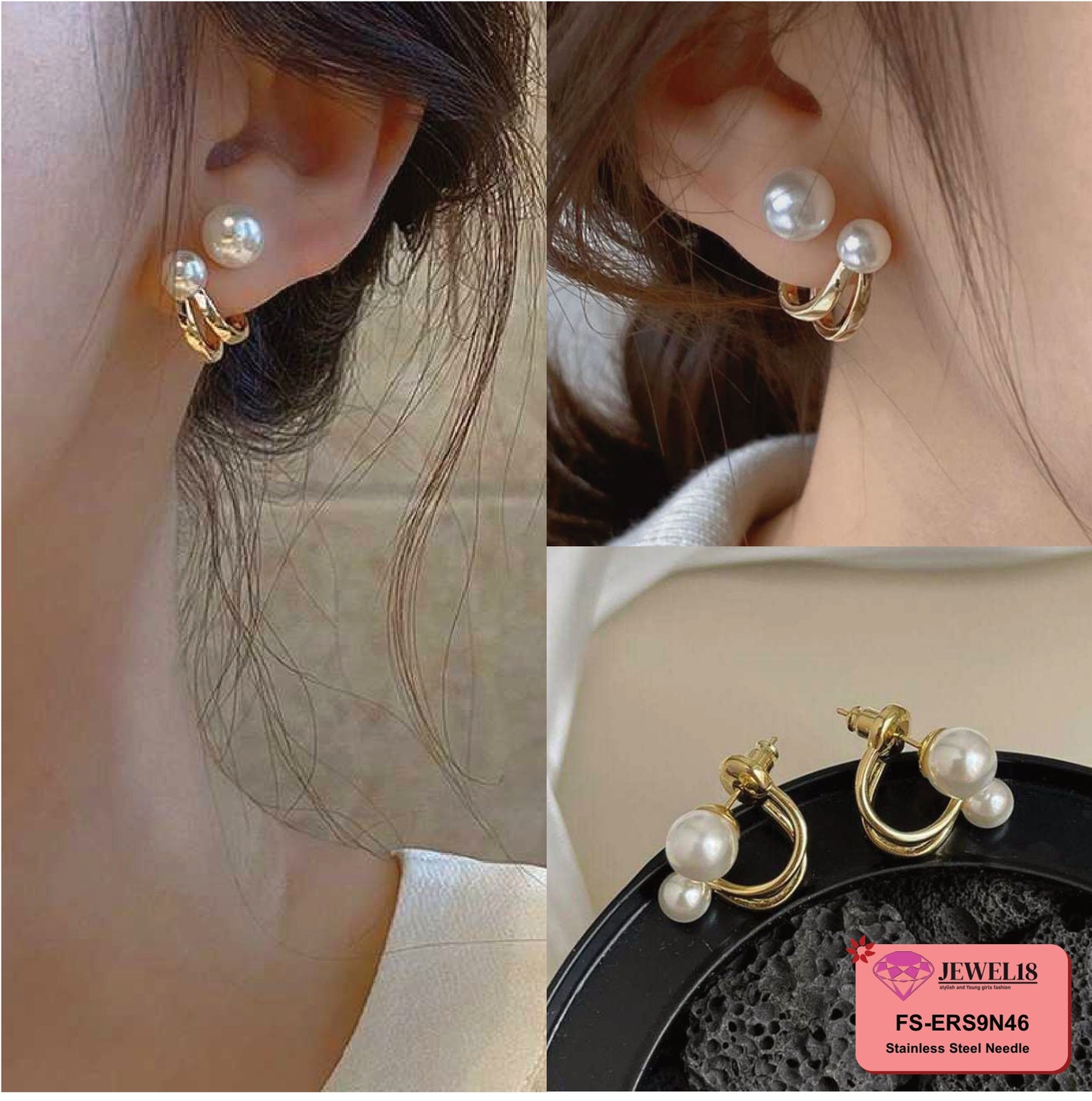 JEWEL18 EARRINGS JEWEL18 EAR FASHION GLOBAL DESIGN GENUINE #9N45