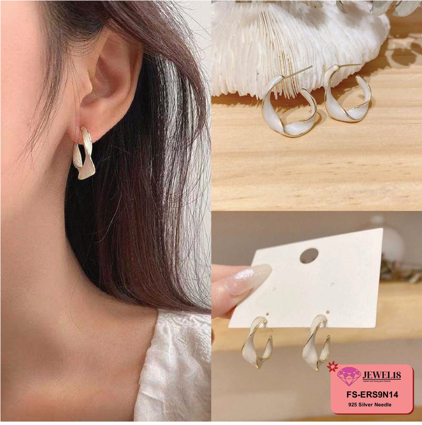 JEWEL18 EARRING JEWEL18 EAR FASHION GLOBAL DESIGN GENUINE #9N14